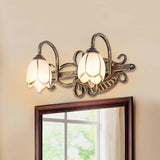 Applique Ottone Vintage Per Bagno Fiorito Antico - clowasit.com