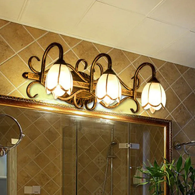 Applique Ottone Vintage Per Bagno Fiorito Antico - clowasit.com