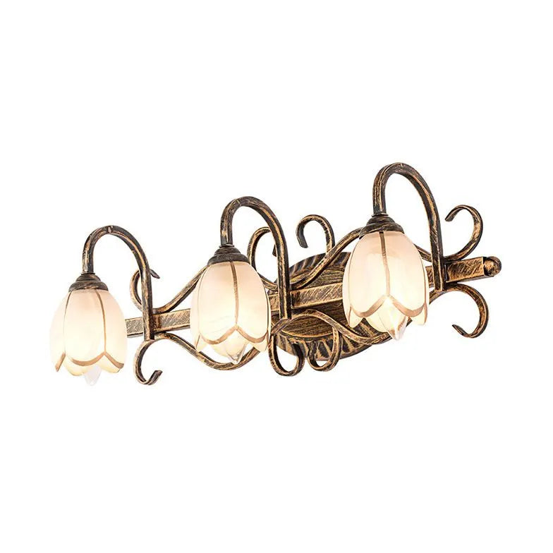 Applique Ottone Vintage Per Bagno Fiorito Antico - clowasit.com