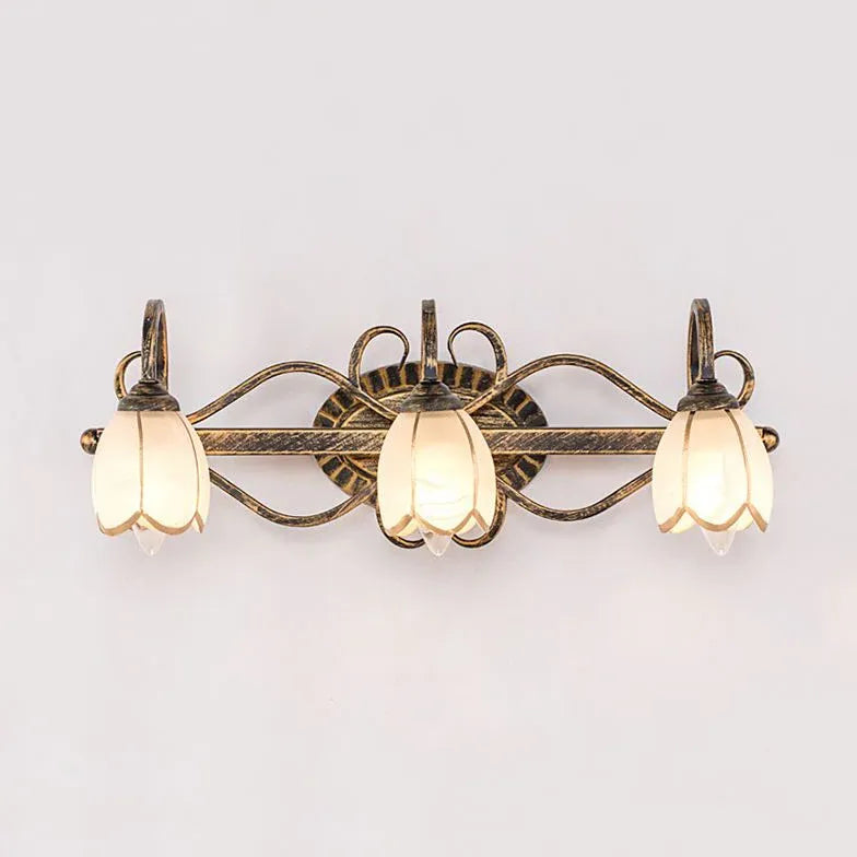 Applique Ottone Vintage Per Bagno Fiorito Antico - clowasit.com