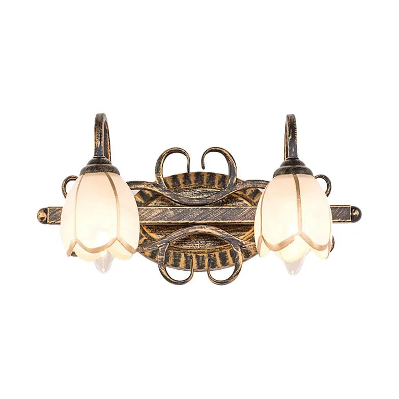 Applique Ottone Vintage Per Bagno Fiorito Antico - clowasit.com
