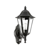 Luci a Parete per Esterno Nero Vintage con Sensore