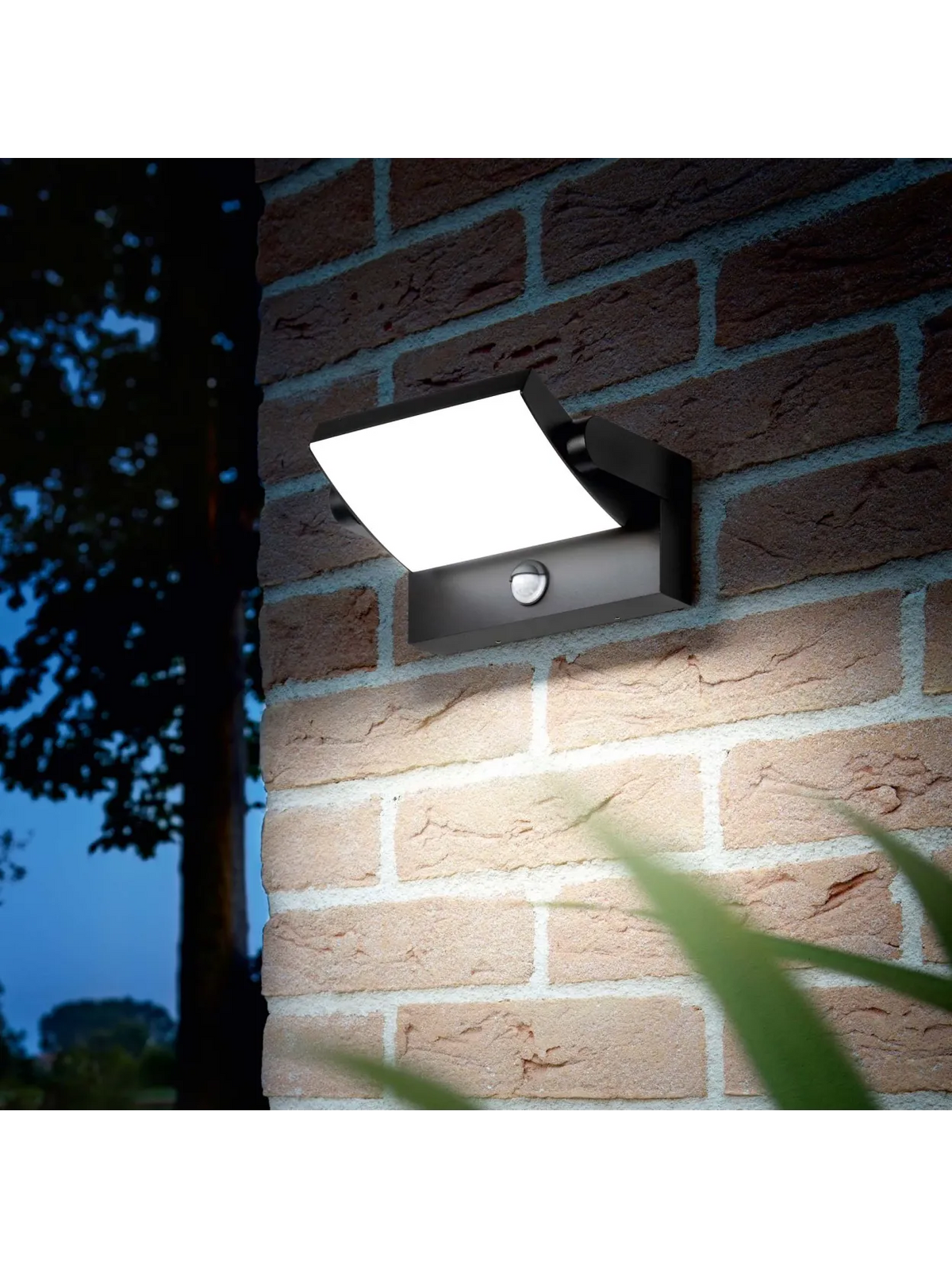 Luci a Muro per Esterno Nero Sensore