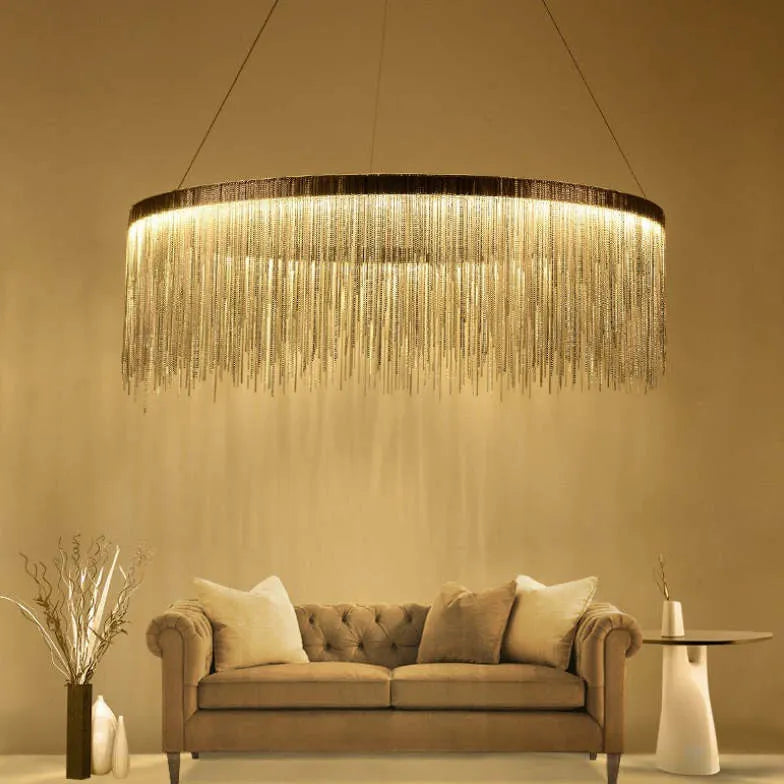 Lampadari Luxart Lampada moderna con frange circolari - clowasit.com