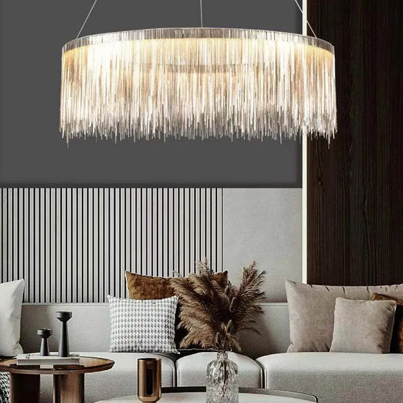 Lampadari Luxart Lampada moderna con frange circolari - clowasit.com