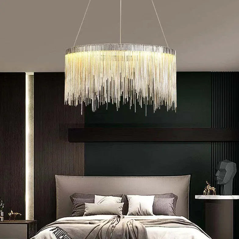 Lampadari Luxart Lampada moderna con frange circolari - clowasit.com