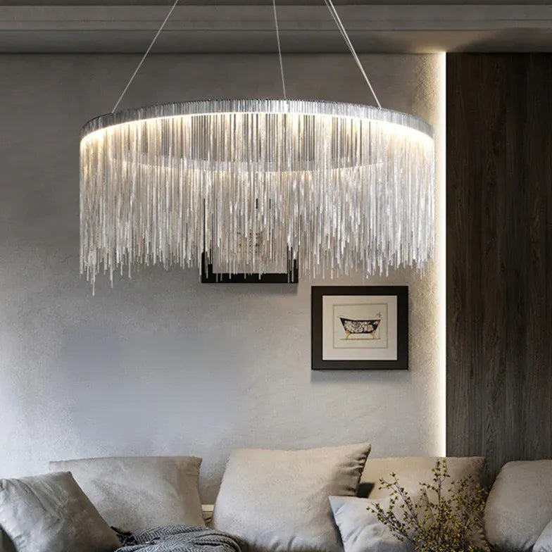 Lampadari Luxart Lampada moderna con frange circolari - clowasit.com