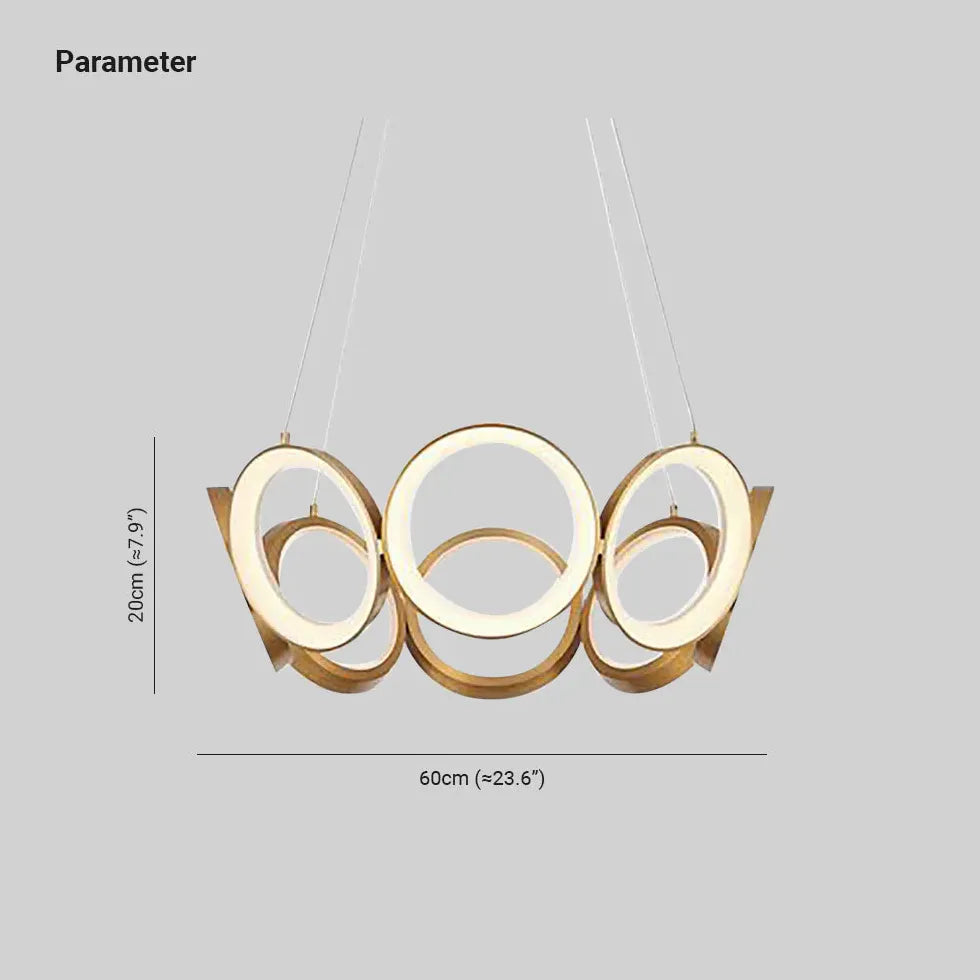 Lampadario Plafoniera Moderno Anello Dorato Petali - clowasit.com