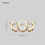Lampadario Plafoniera Moderno Anello Dorato Petali - clowasit.com
