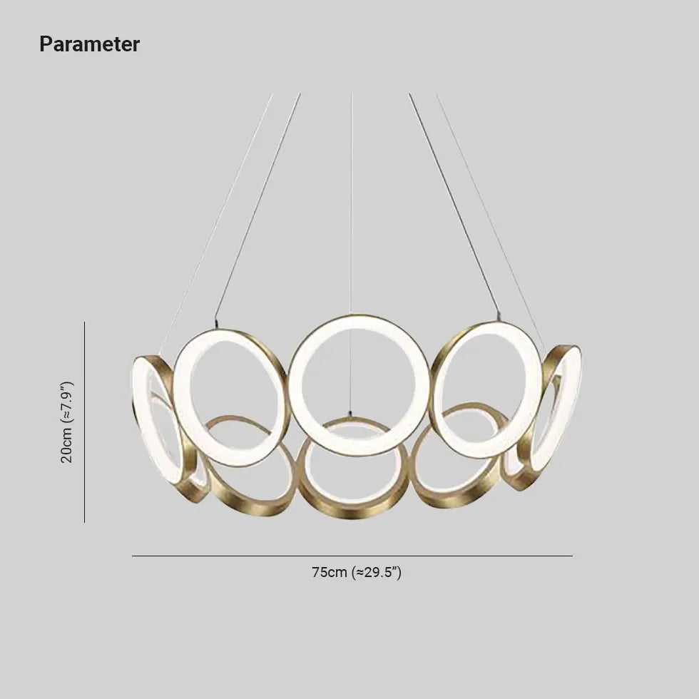 Lampadario Plafoniera Moderno Anello Dorato Petali - clowasit.com