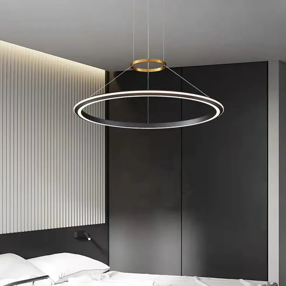 Plafoniera Lampadario Moderno Sottile Anello LED - clowasit.com