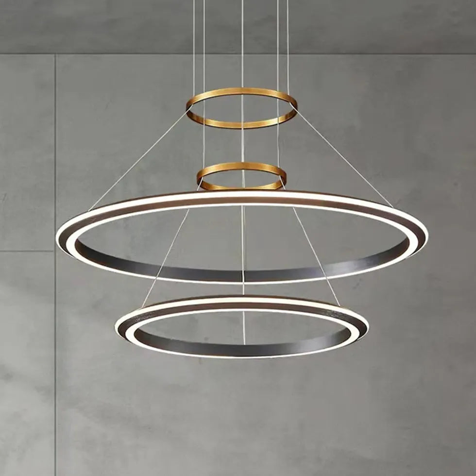 Plafoniera Lampadario Moderno Sottile Anello LED - clowasit.com