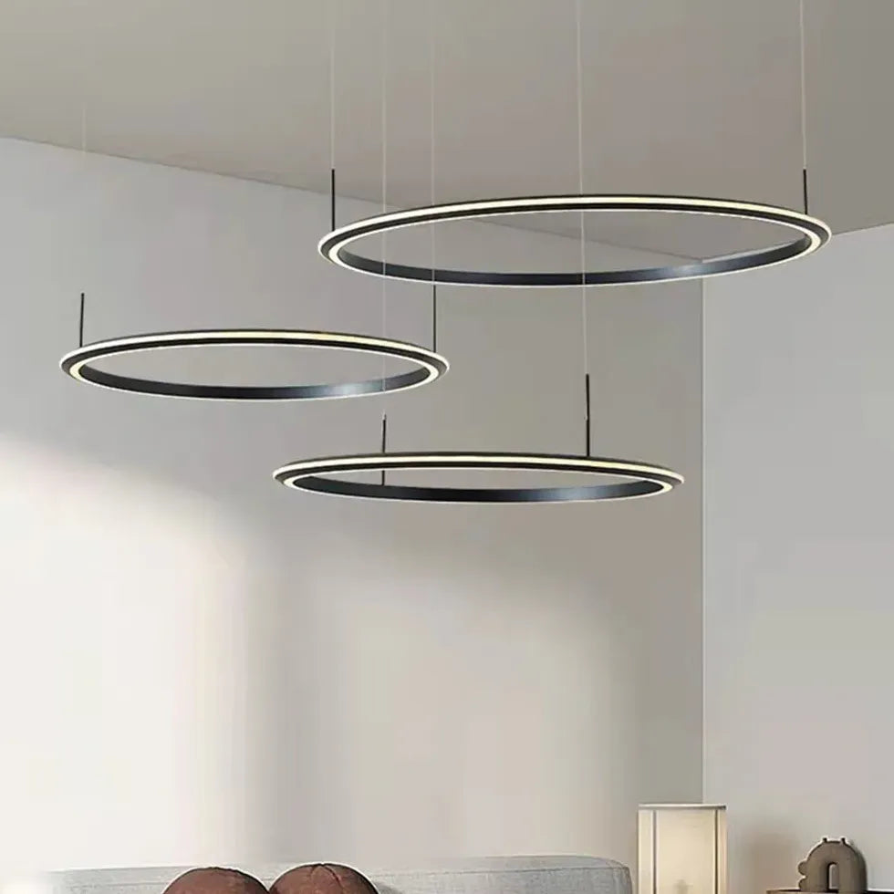Plafoniera Lampadario Moderno Sottile Anello LED - clowasit.com