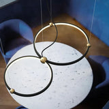 Lampadari a plafoniera moderni cerchio doppio nero - clowasit.com