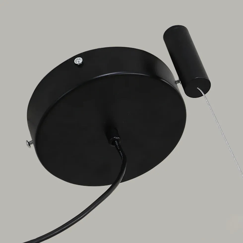 Lampadari a plafoniera moderni cerchio doppio nero - clowasit.com