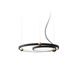 Lampadari a plafoniera moderni cerchio doppio nero - clowasit.com