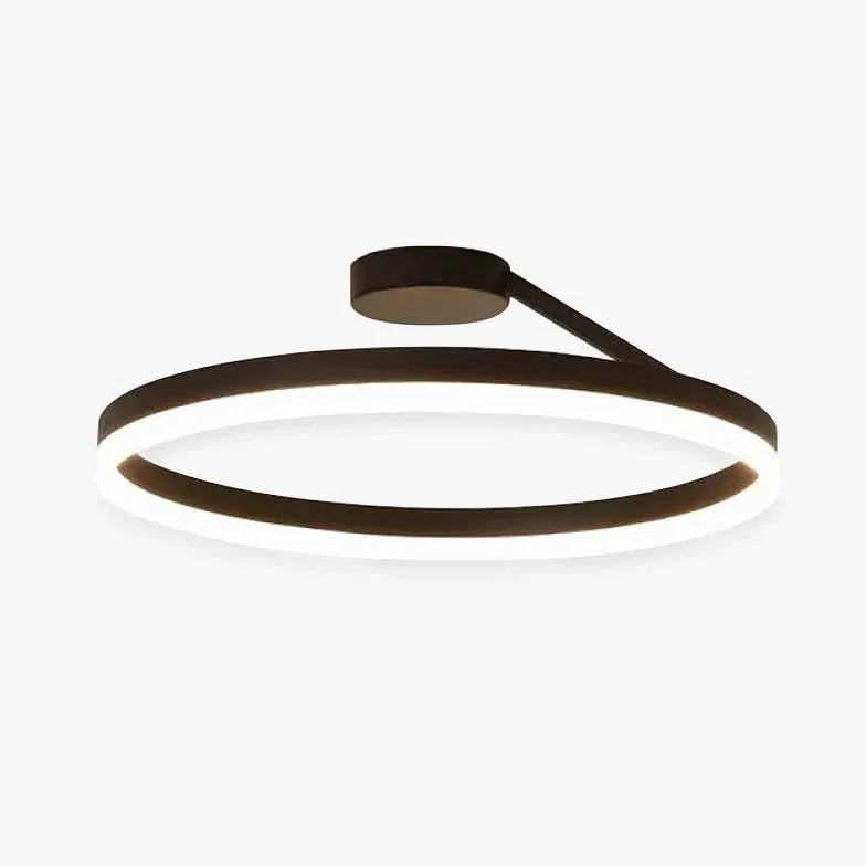 Plafoniera Rotonda Elegante per Camera Nera Minimalista - clowasit.com