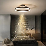 Plafoniera Rotonda Elegante per Camera Nera Minimalista - clowasit.com