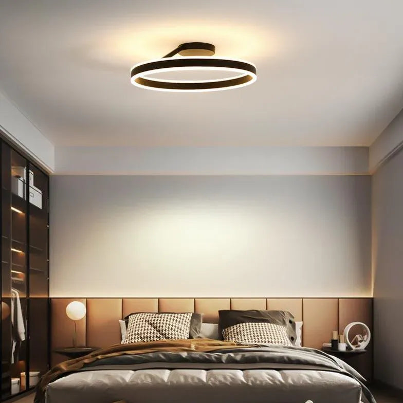 Plafoniera Rotonda Elegante per Camera Nera Minimalista - clowasit.com