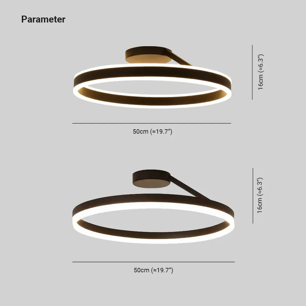 Plafoniera Rotonda Elegante per Camera Nera Minimalista - clowasit.com