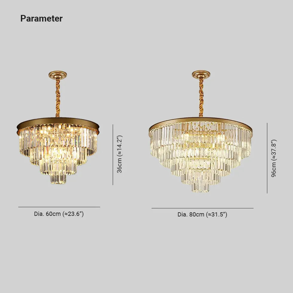 Pendenti per lampadari in cristallo oro multistrato - clowasit.com