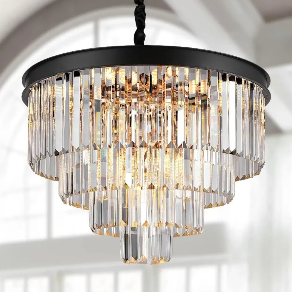Pendenti per lampadari in cristallo oro multistrato - clowasit.com