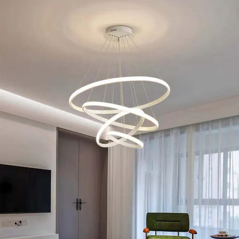 Lampadario da soggiorno moderno con LED circolare - clowasit.com