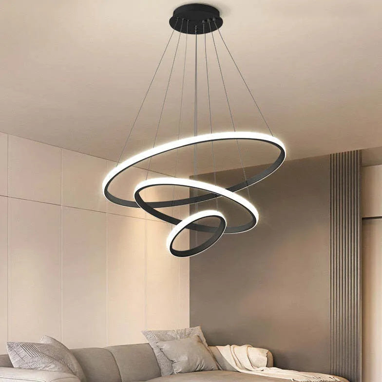 Lampadario da soggiorno moderno con LED circolare - clowasit.com