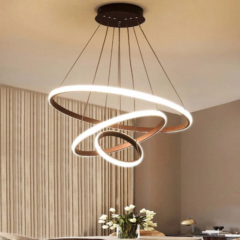 Lampadario da soggiorno moderno con LED circolare - clowasit.com