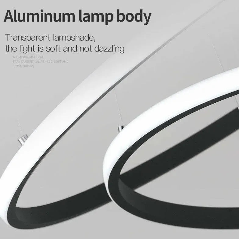Lampadario da soggiorno moderno con LED circolare - clowasit.com