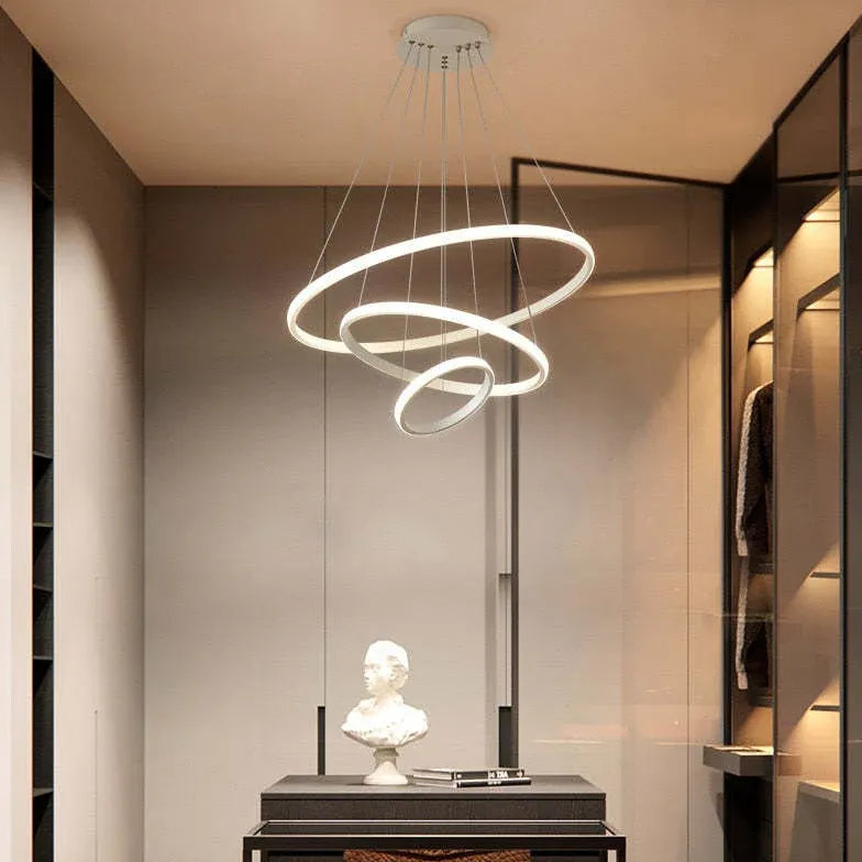 Lampadario da soggiorno moderno con LED circolare - clowasit.com