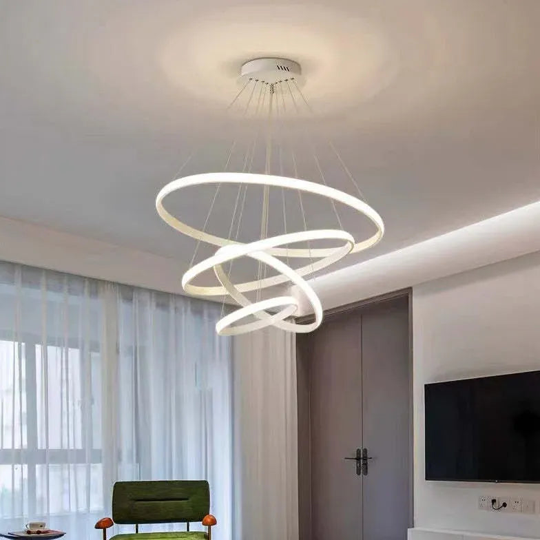 Lampadario da soggiorno moderno con LED circolare - clowasit.com