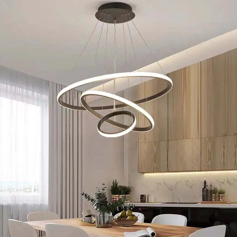 Lampadario da soggiorno moderno con LED circolare - clowasit.com