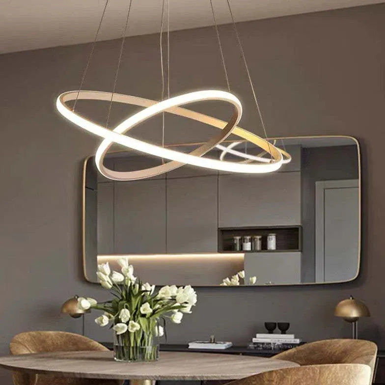 Lampadario da soggiorno moderno con LED circolare - clowasit.com