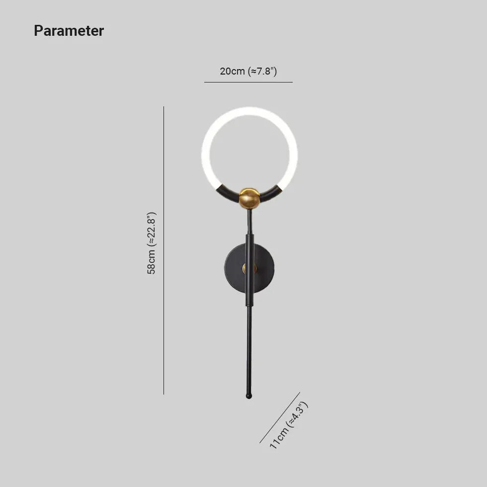 Lampada a led da parete Nero Stile - clowasit.com