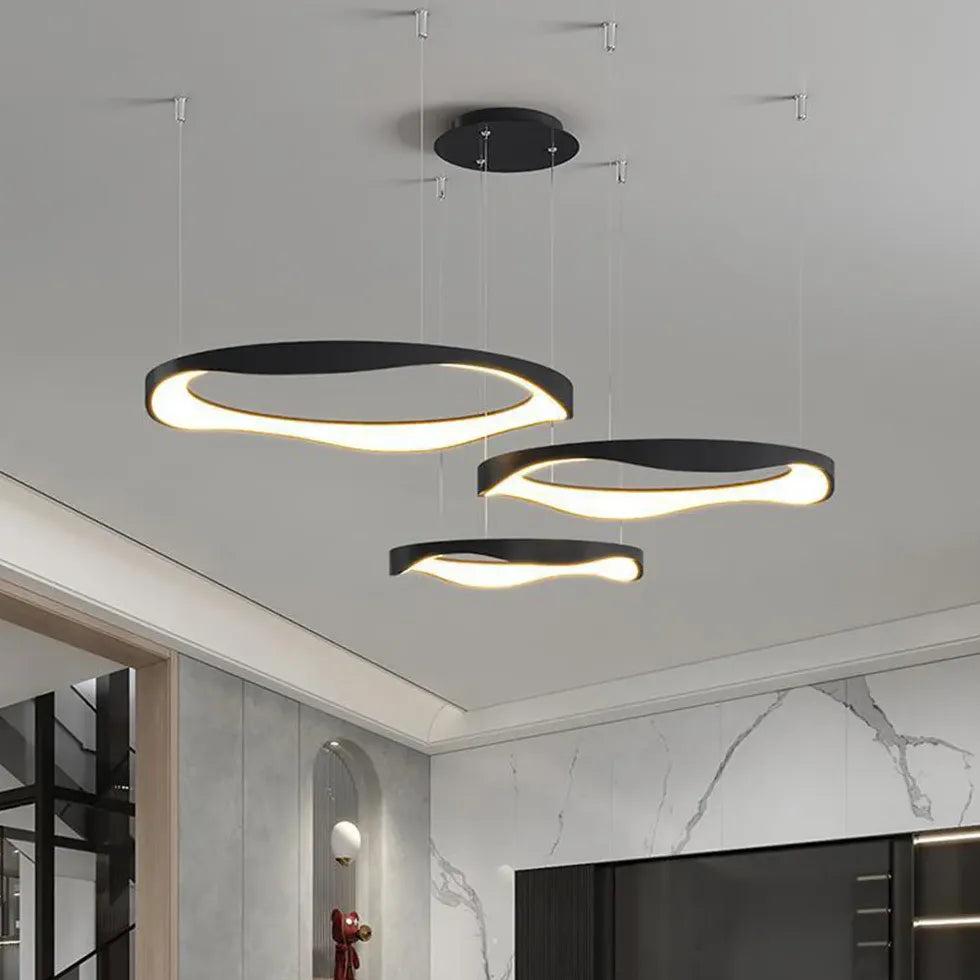 Lampadari moderni soggiorno grandi dimensioni LED anello - clowasit.com