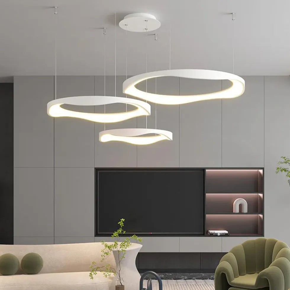 Lampadari moderni soggiorno grandi dimensioni LED anello - clowasit.com