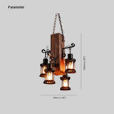 Lampadari vintage a sospensione con lanterne in legno - clowasit.com