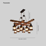 Lampadario Industriale Legno con Elementi Candela - clowasit.com