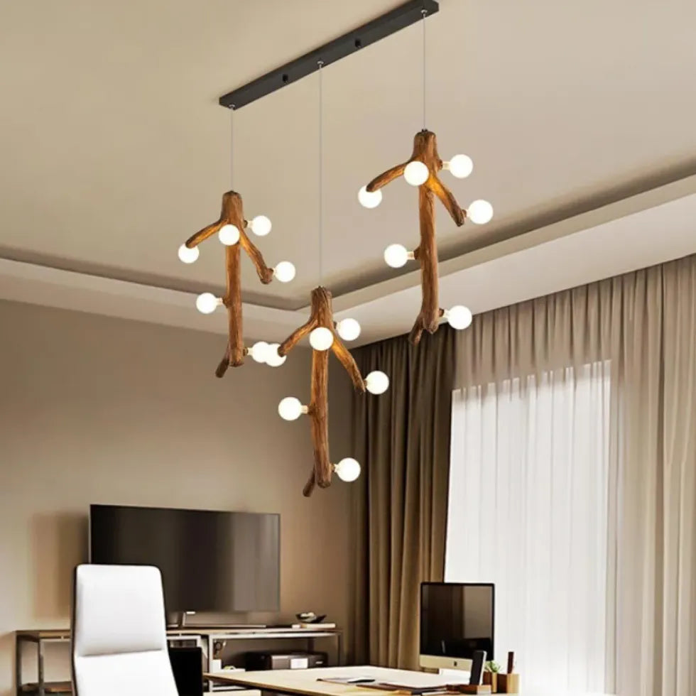 Lampadario da bar moderno in legno creativo - clowasit.com
