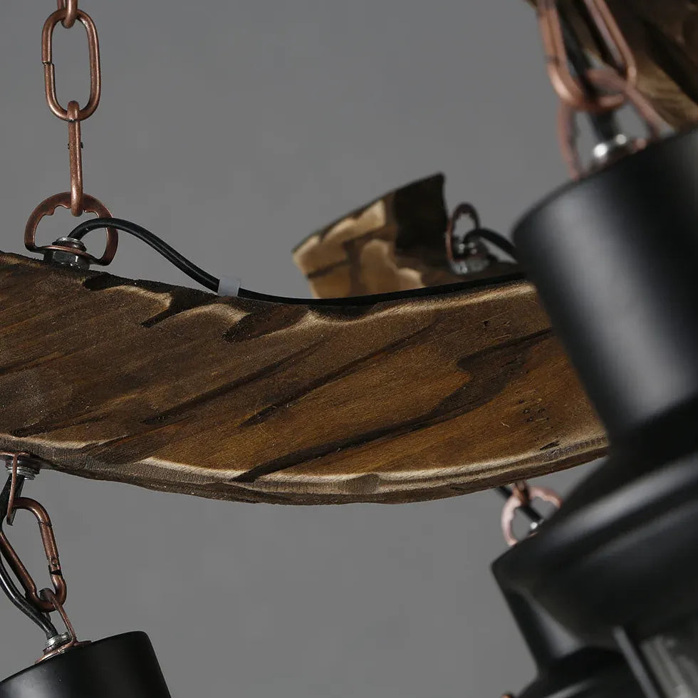 Lampadario a sospensione in legno multi lanterne - clowasit.com