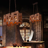Lampadari pendenti vintage per ristorante in legno - clowasit.com