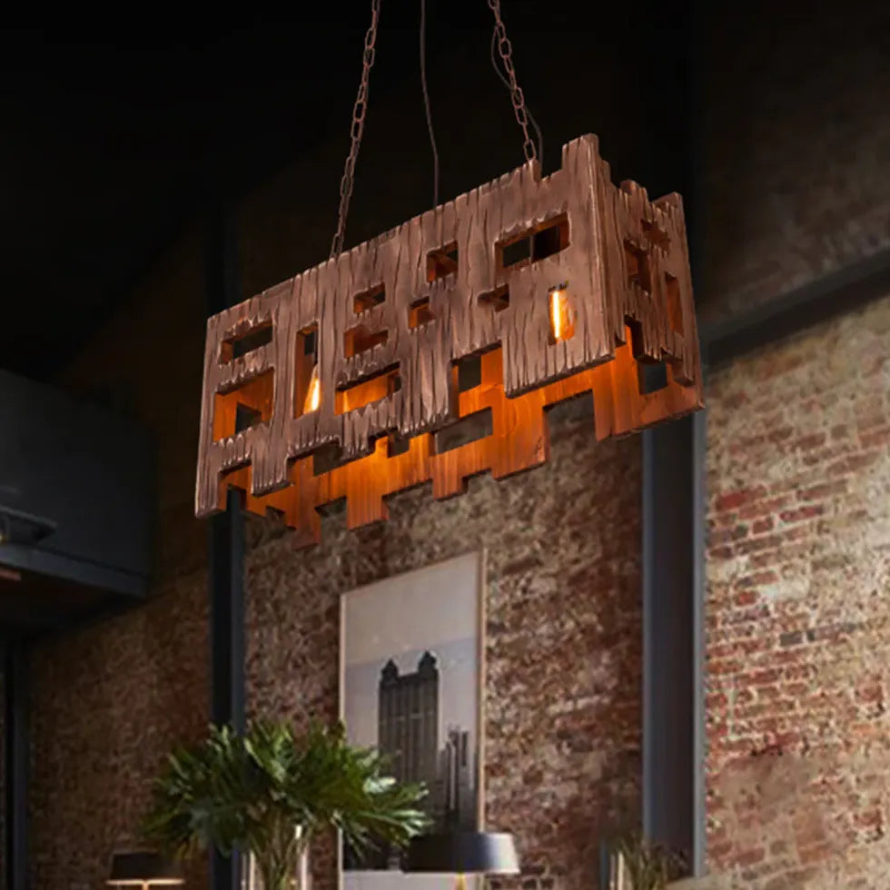Lampadari pendenti vintage per ristorante in legno - clowasit.com