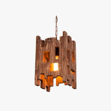Lampadari stile industriale vintage con catena in legno - clowasit.com