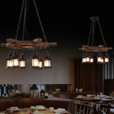 Lampadario da soffitto vintage legno multi luce - clowasit.com