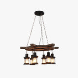 Lampadario da soffitto vintage legno multi luce - clowasit.com