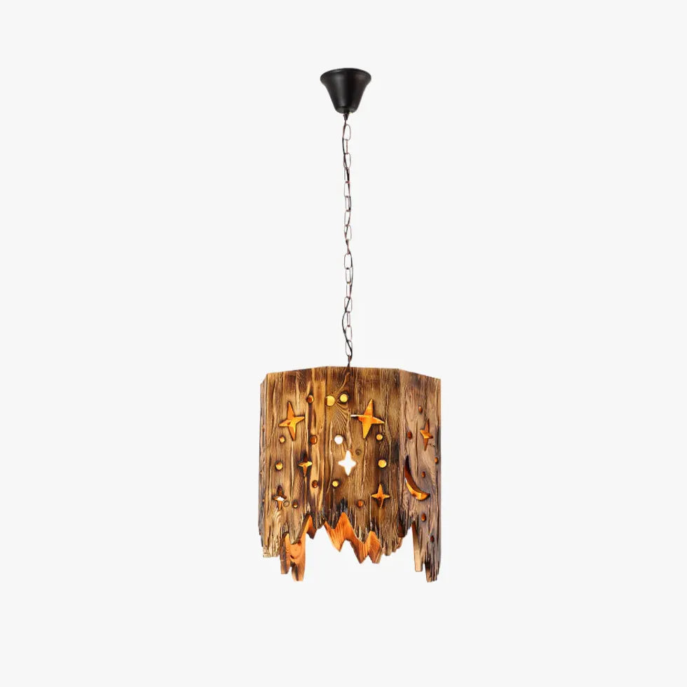 Lampadario Pendente Vintage Con Sculture a Stella - clowasit.com