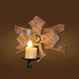 Applique in legno vintage lanterna classica - clowasit.com