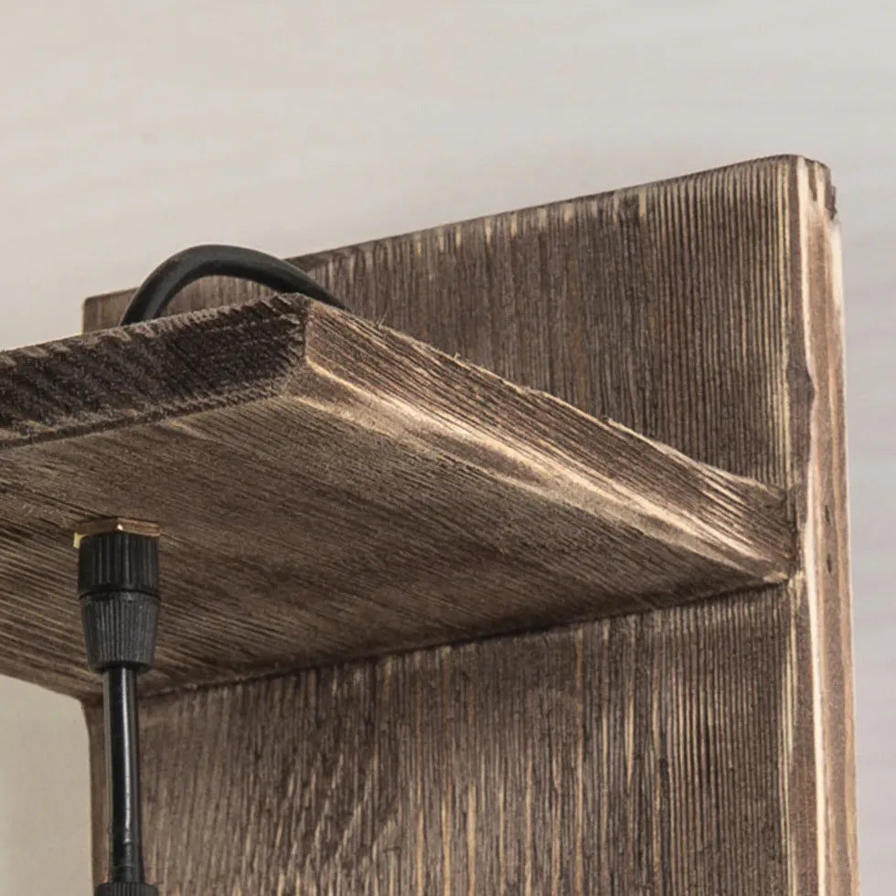 Applique da parete stile antico legno vetro - clowasit.com