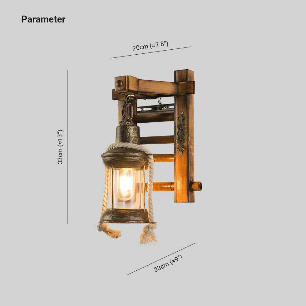 Applique da parete corda design legno - clowasit.com